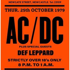 rare acdc concert poster