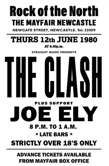 rare clash concert poster