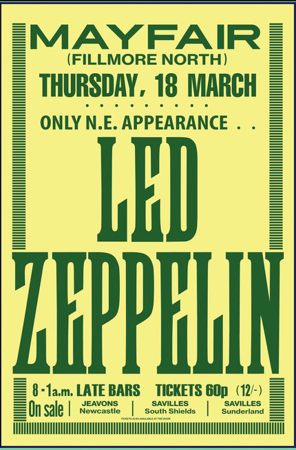 rare led zeppelin concert posters