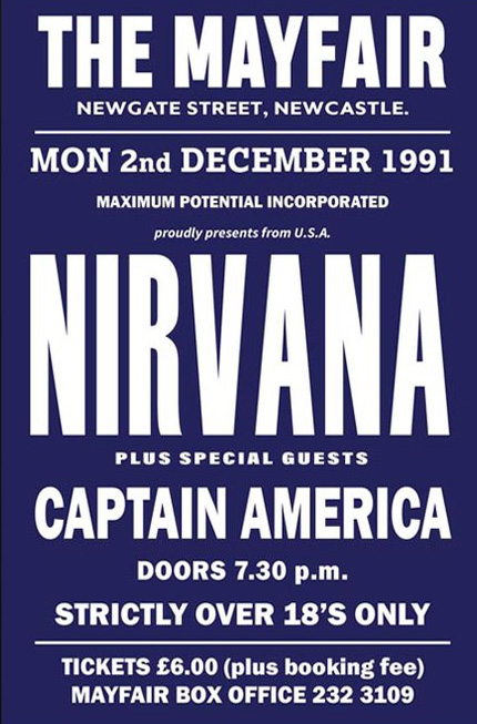 rare nirvana concert poster