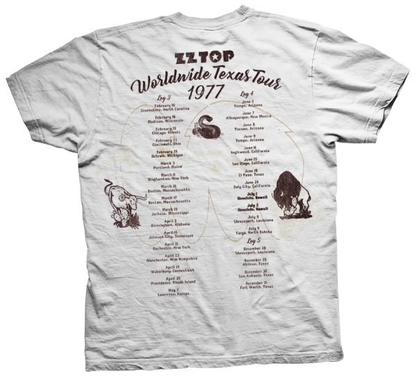 zz top world wide texas tour t shirt